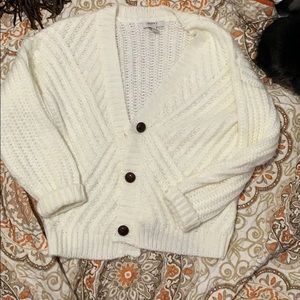 Off white knit cardigan